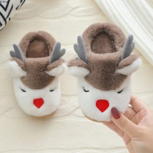 chaussons enfants animaux cerf